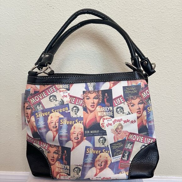 Radio days Handbags - NWT Radio Days Marilyn Monroe Women Black Shoulder Bag
